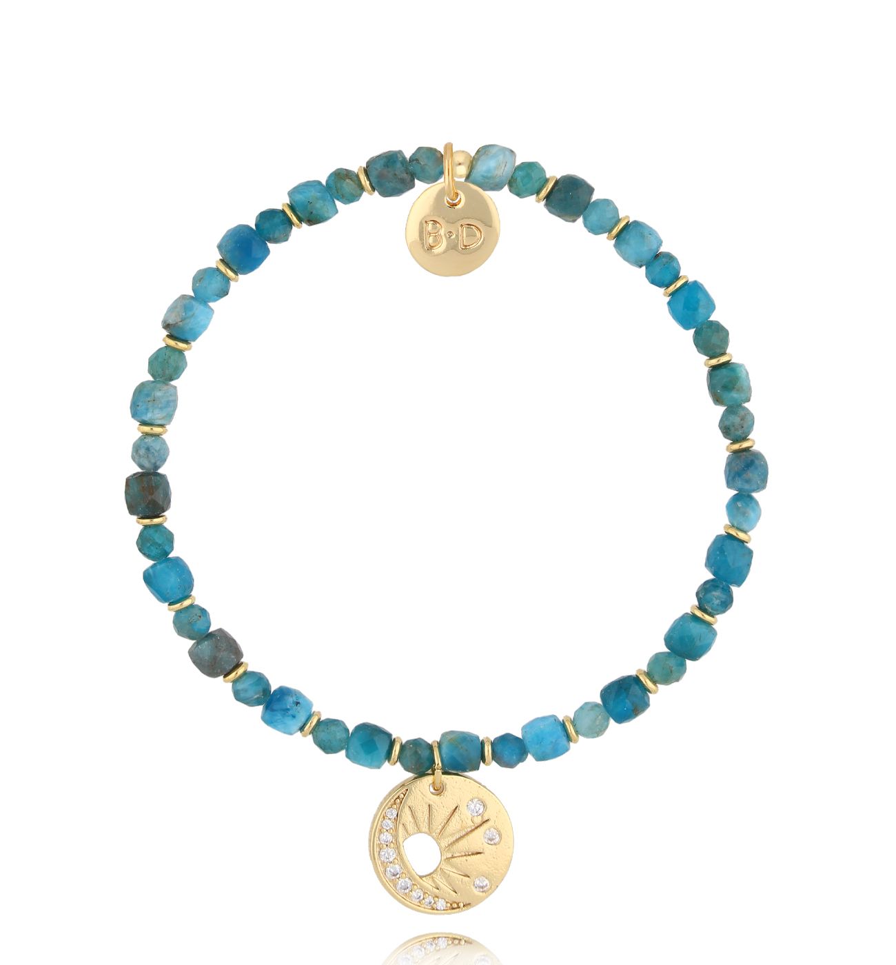 Bransoletka z apatytami i zawieszką Dream - By Dziubeka