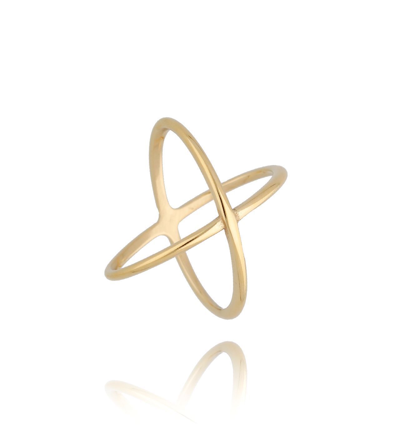 Pierścionek złoty podwójny Evening Star PSA0389