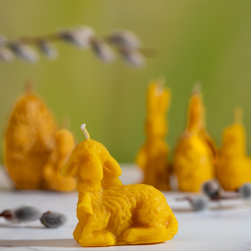 Świece wielkanocne Baranek - Pasieka z Pasją Hawran