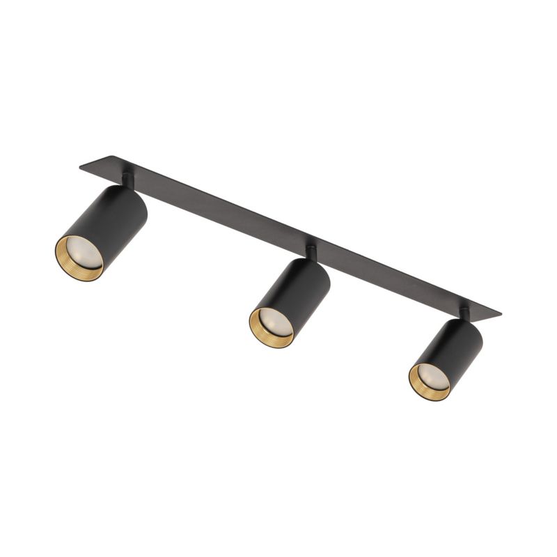 Spot TK-Lighting Amis czarna listwa regulowana 3Xgu10 Podtynkowy kolorowe wymienne końcówki - 1szt.