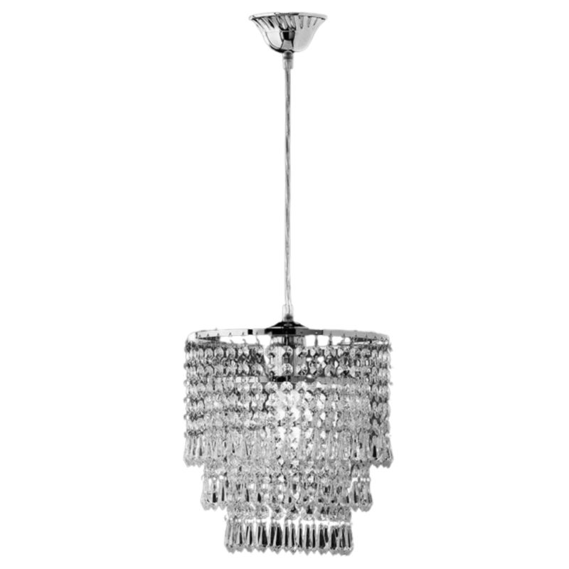 Lampa sufitowa wisząca RL Orient 9289 srebrno-przezroczysty kryształowa 1xE27 x 1 szt.