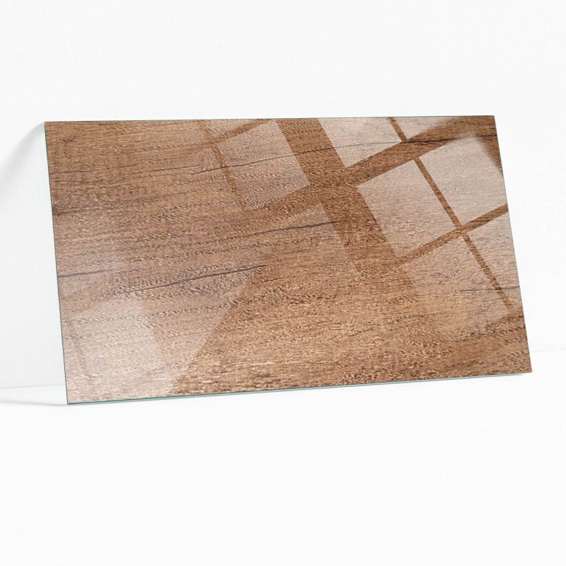 Blat Szklany z Nadrukiem Wallfluent 100x50 cm Wzór z fakturą drewna 1 szt.