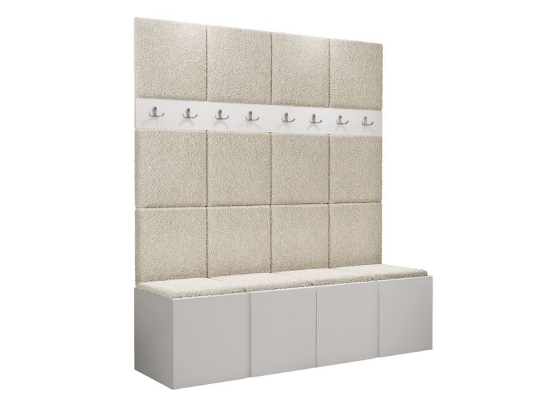 Garderoba MIRJAN 24 Orion V biały + beżowa bukla 1 kpl.