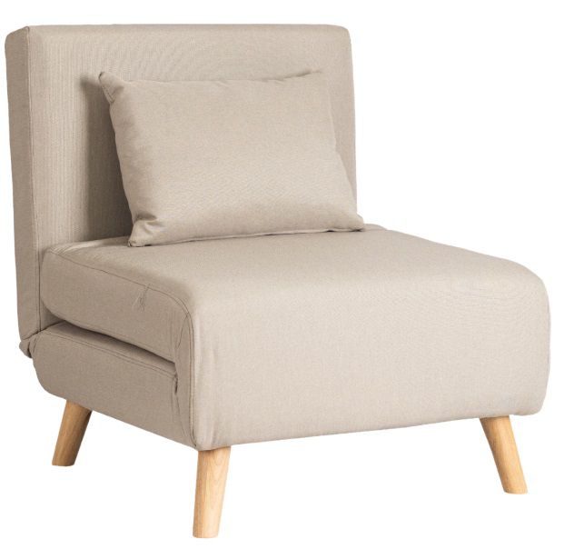 Fotel Rozkładany Marry Mebel Elite z Funkcją Spania Beżowy 1 szt