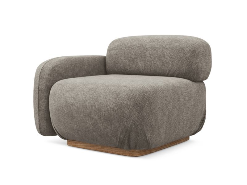 Moduł z podłokietnikiem lewy Makamii Ailani z tkaniny szenilowej 95x95 cm kreci 1 szt.