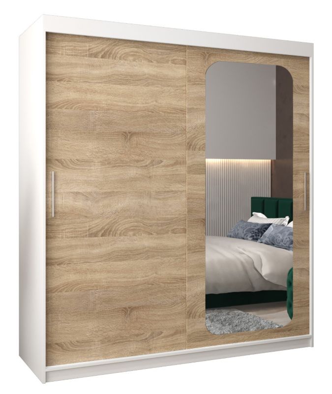 Szafa przesuwna Garderoba Abiks PROMO T2 180 biały/sonoma 1 szt.