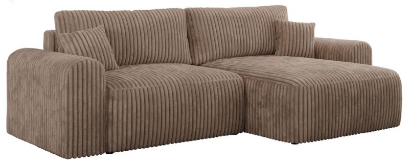 Narożnik MKS Meble NELSON L uniwersalny brązowy sztruks 1szt.