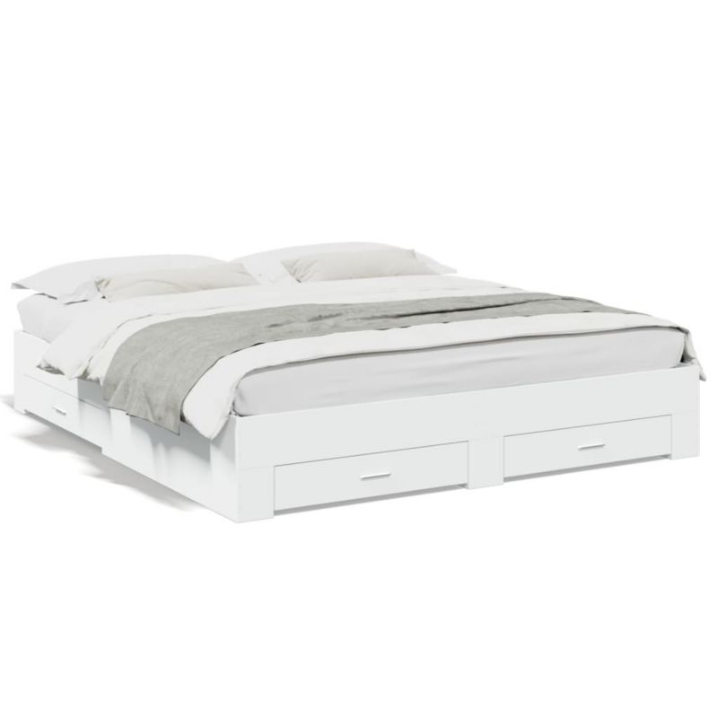 Łóżko drewniane WaszeMeble 200x200 cm biała WM-3280356 1 szt.