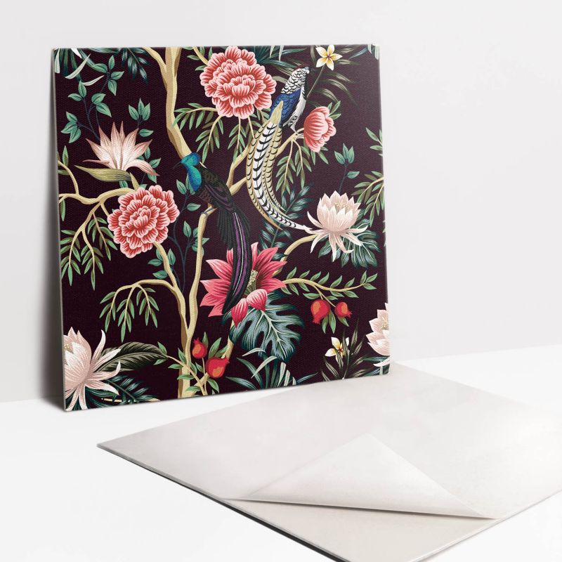 Kafelki samoprzylepne Tulup 30x30 cm Modne kwiaty 9 szt.