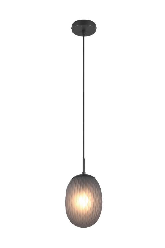 Lampa wisząca Trio Facette 6828 czarna-dymiona minimalistyczna 1xE27 x 1 szt.