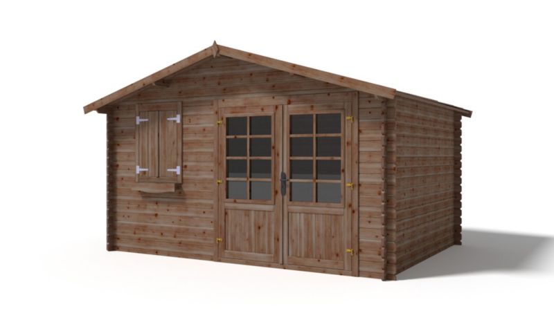 Domek ogrodowy ALTANKA 12 m2 - 4x3 m - 28 mm, drewniany, impregnowany, 1szt.