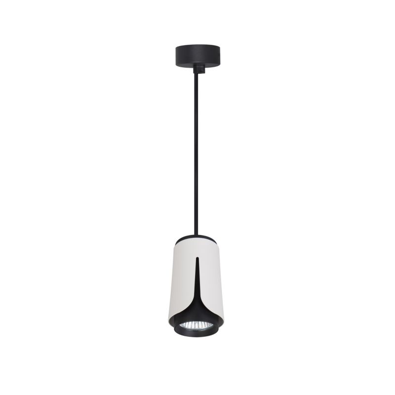 Lampa wisząca XUDO 1-punktowa GU10 1m Biało-Czarna 1 szt.