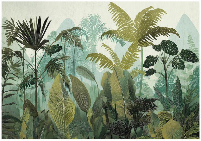 Fototapeta Dżungla Las Tropikalny WALLARENA 400x280 cm Tapeta Do Sypialni Salonu Na Flizelinie 1 szt.