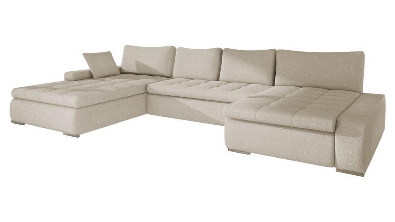 Narożnik z funkcją spania MIRJAN 24 Caro Premium jasnobeżowa bukla 1 szt.