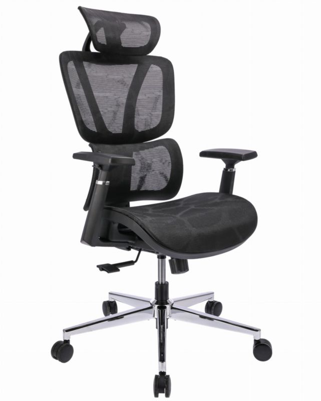 Fotel biurowy ergonomiczny JUMI obrotowy nowoczesny NEOVA czarny 1 szt.