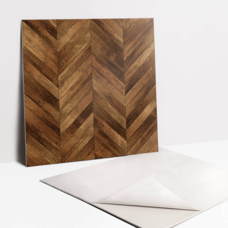 Kafelki samoprzylepne Tulup 30x30 cm Brązowe deski 9 szt.