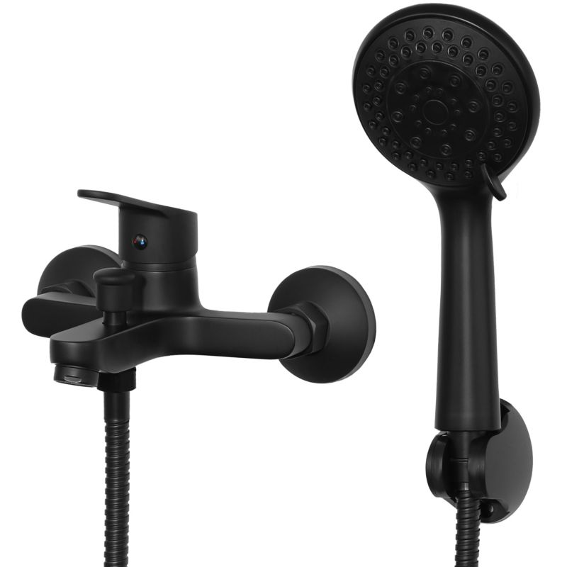 Bateria wannowa ASTAT-W YOKA HOME ścienna prysznicowa natryskowa czarna- 1 szt.