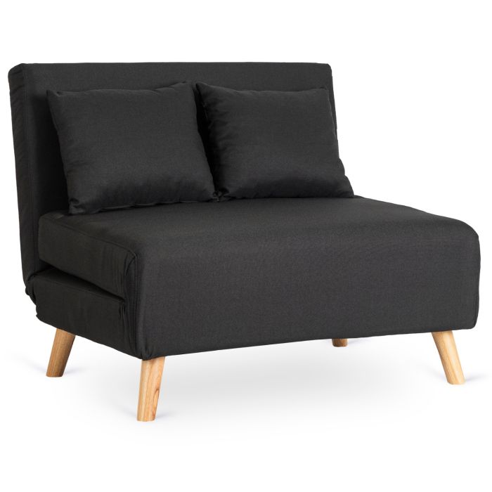 Fotel Rozkładany Marry 2 Mebel Elite z Funkcją Spania Czarny 1 szt