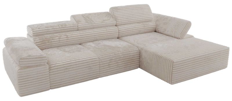 Narożnik MKS Meble RILASSO L strona prawa beżowy sztruks 1szt.