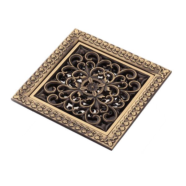 Odpływ prysznicowy Lauferi EBONEA mosiężny kwadratowy szczotkowany mosiądz retro 1 szt.