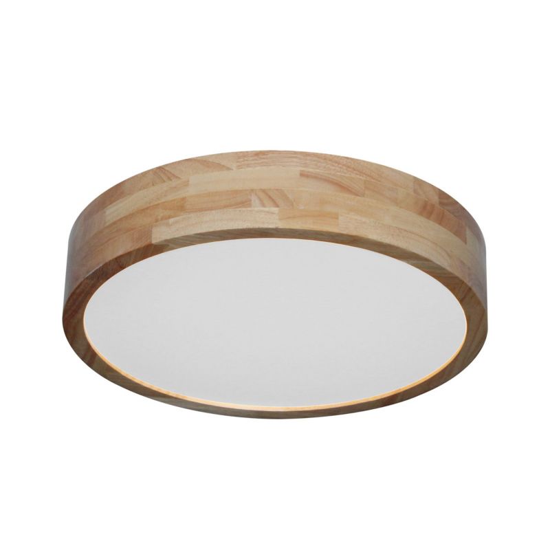 Plafon sufitowy nowoczesny Italux Norton jasne drewno-biały LED 24W 3000K-6500K 2700lm IP20 wym: 6 x 40 x 40 cm drewno - 1 szt.