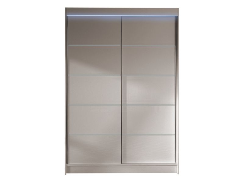 Szafa MIRJAN 24 z drzwiami przesuwnymi Lino IV z oświetleniem RGB kaszmir 1 szt.