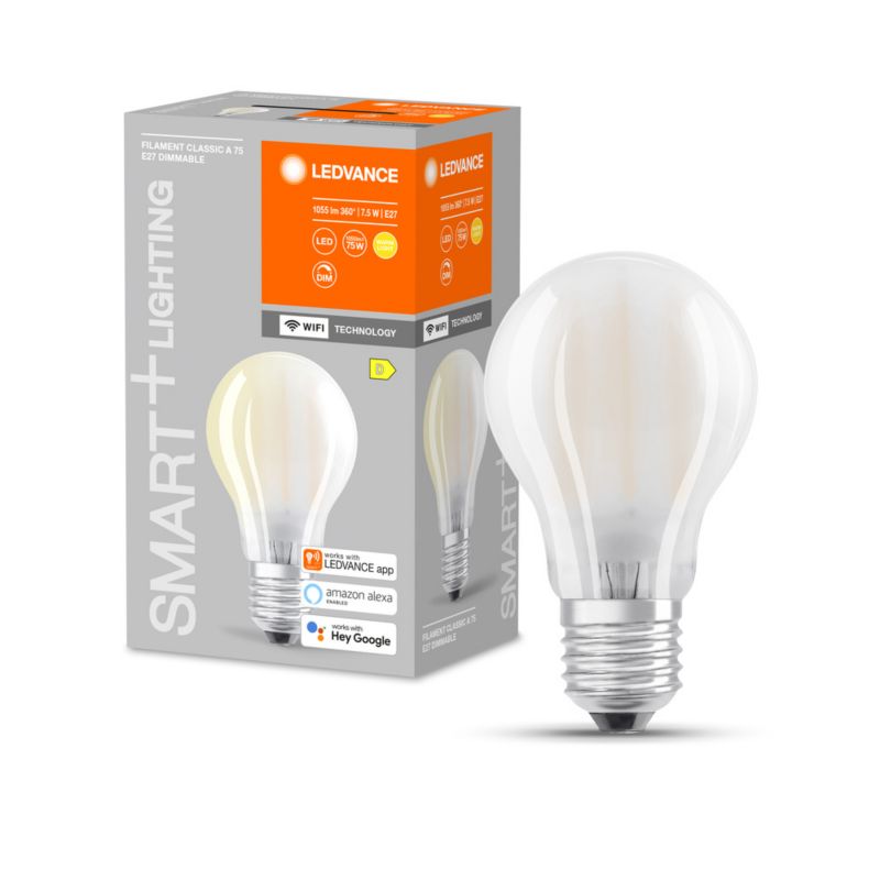 Żarówka LED Ledvance E27 7.5W 1055lm 2700K Ściemnialna Smart + WiFi Filament 1 szt.