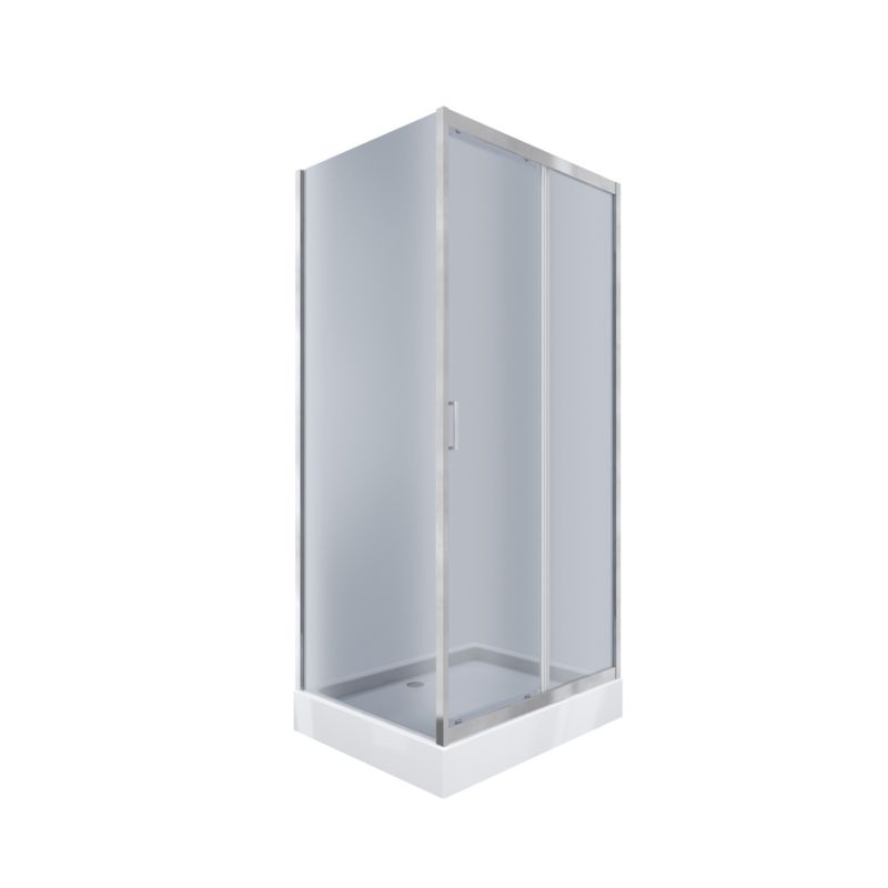 Kabina prysznicowa GALLA Durasan 100x80 chrom z brodzikiem 1 szt.