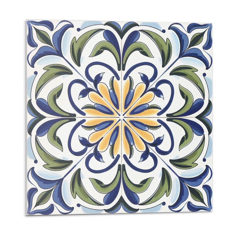 Kafelki samoprzylepne Wallfluent 30x30 cm Kwiatowy design w roślinnej kompozycji 9 szt.