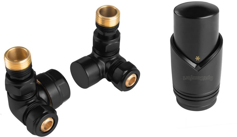 Zestaw termostatyczny osiowy czarny