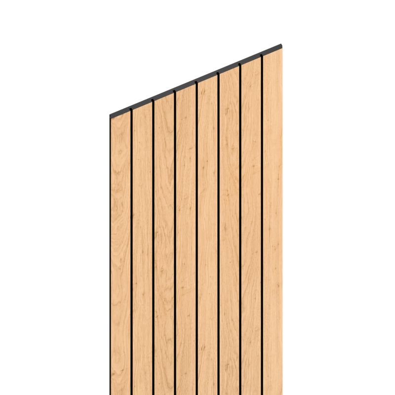 Panel lamelowy ścienny OK WALL HDF 265 x 30 cm czarny / dąb saragosa 8 lameli
