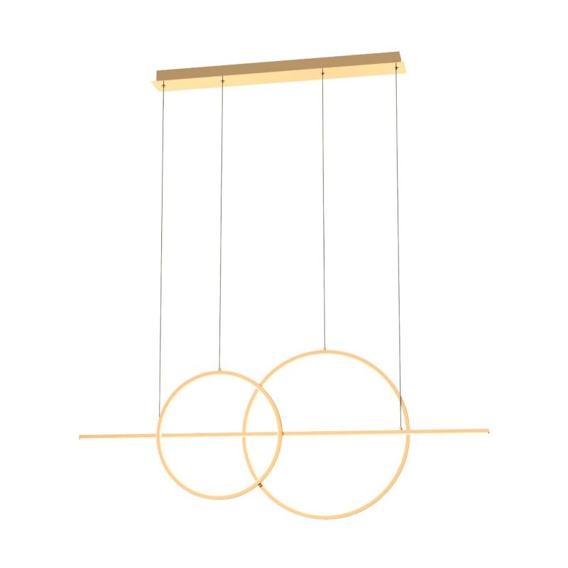 Lampa wisząca Zuma Line Cholet francuskie złoto wym: 150 x 110 x 8 cm wbudowany LED 34W 1 szt.