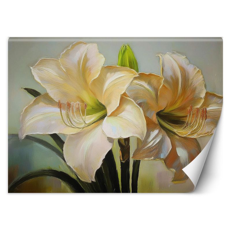 Fototapeta Feeby Kwiat malowany na biało 400x280 1 szt