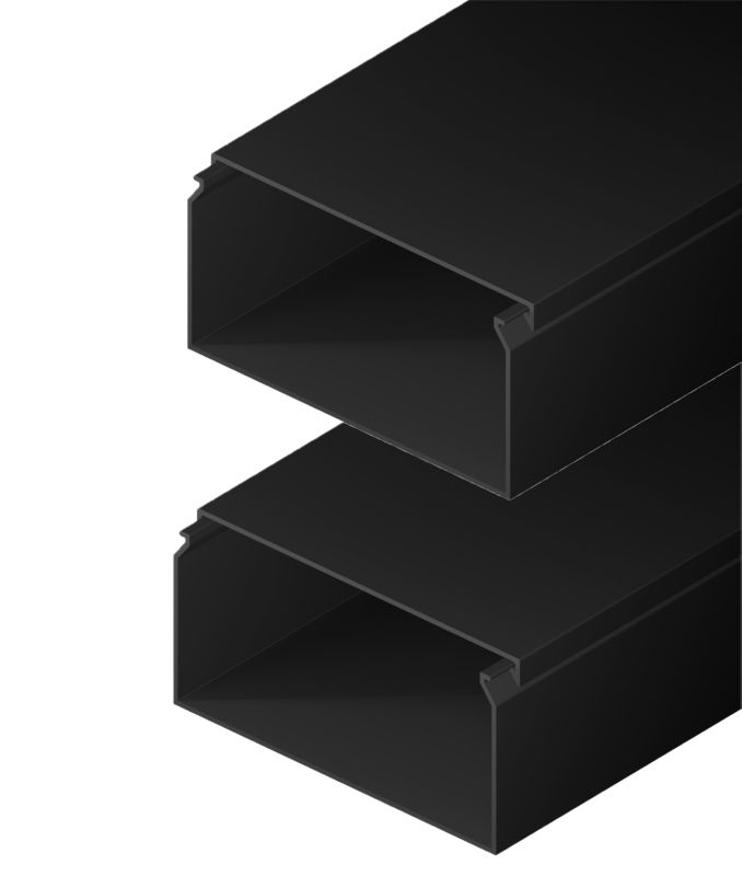 Kanał elektroinstalacyjny Edo 80/40 2m Antracytowy 2 szt.