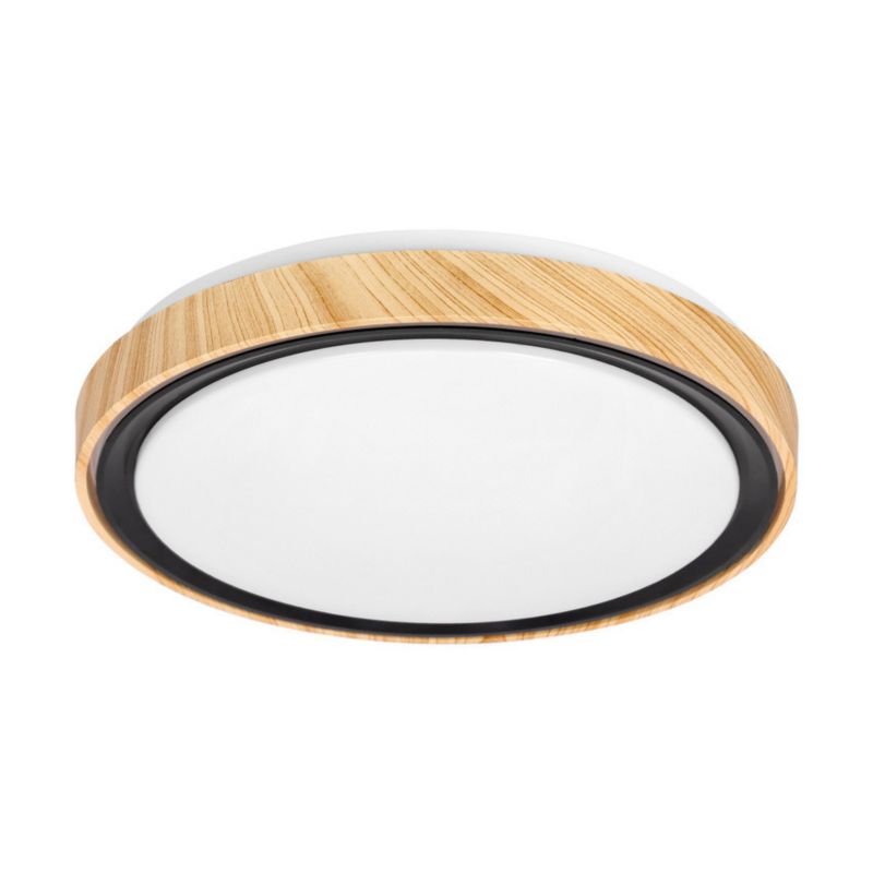 Plafon sufitowy Candellux Aflo biały jasne drewno-czarny LED 24W 3000K-6000K 1450lm wym: 38 x 38 cm metal - 1 szt.