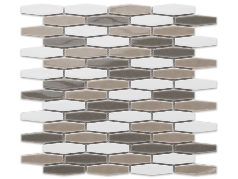 Mozaika ceramiczna Ilcom Tech Rain Multi Beige połysk 30.4 x 30.2cm 1szt.