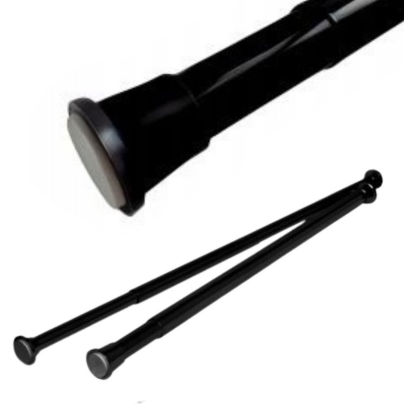 Drążek prysznicowy do zasłon Estiva rozporowy 190-300 cm czarny 27 mm 1 szt.