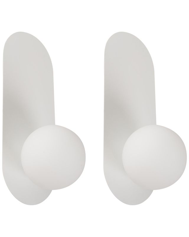 Zestaw 2 lamp ściennych Leisi Szkło Biały 1 par.