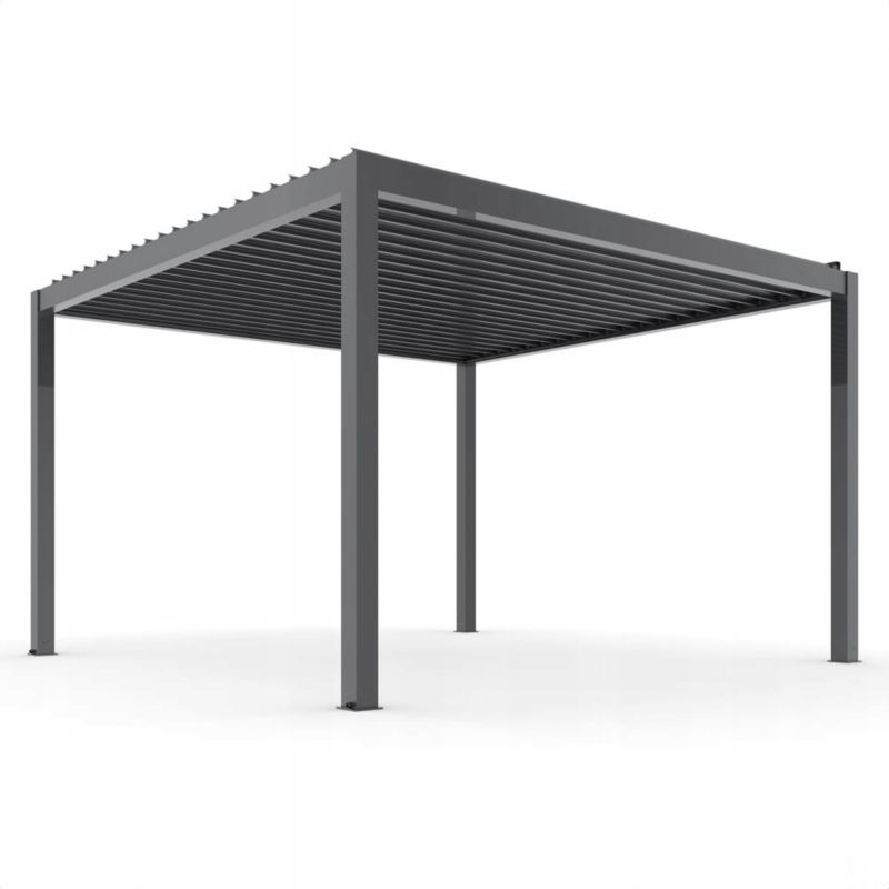 Pergola Ogrodowa Esti&Esta 4X4X2.5 Aluminiowa Elektryczna z Oświetleniem LED Antracyt 1szt