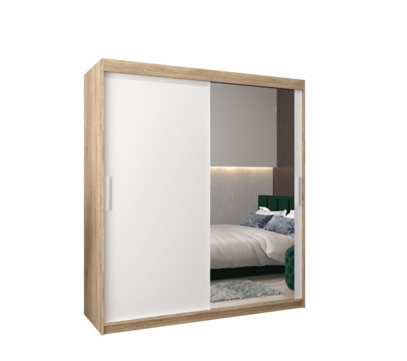 Szafa przesuwna Garderoba Abiks Tokyo 2 180 sonoma + biały 1 szt.