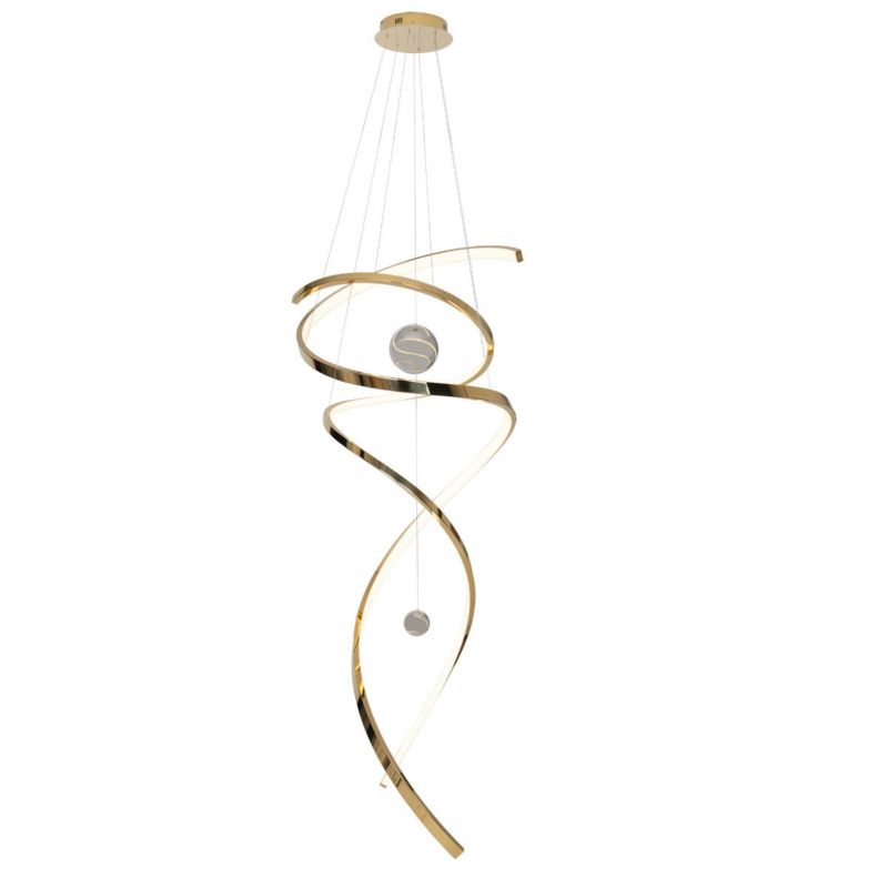 Lampa wisząca Maxlight Ritz 0979 złota nowoczesna wbudowany LED 100W 1 szt.