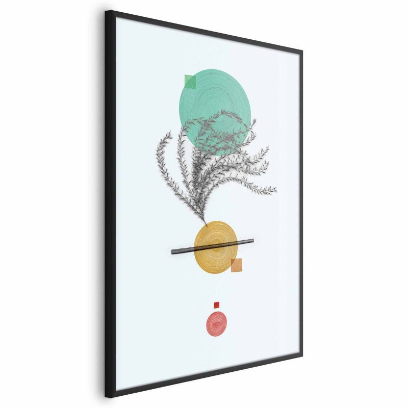 Plakat Artgeist Roślinna kompozycja 21x30 cm z ramą czarną 1 szt