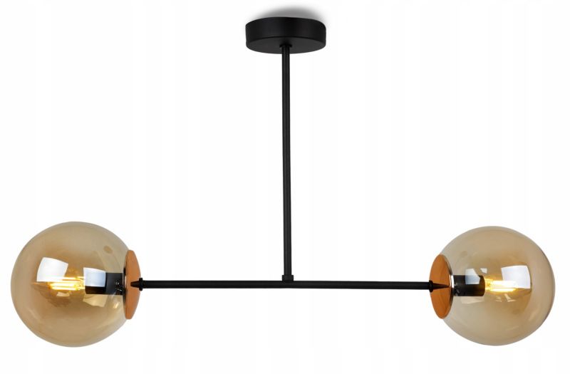 Lampa sufitowa wisząca Light Home LH Tulza 2x E14 40W klosz miedziany/złoty 1szt.