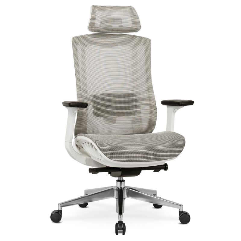 Fotel Biurowy Sky Beżowy Mebel Elite Obrotowy Ergonomiczny Regulowany 1 szt