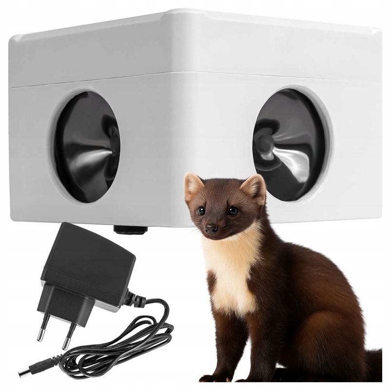 Ultradźwiękowy odstraszacz gryzoni Zielona Łapka bezprzewodowy na kuny myszy 2500m² 1 szt.