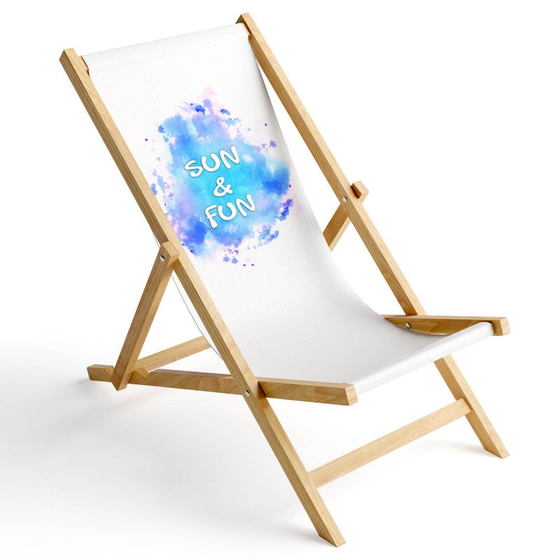 Leżak ogrodowy Ferocity drewniany składany Sun&Fun 1 szt.