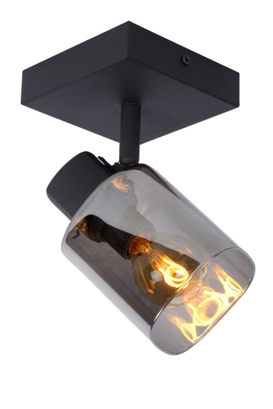 Lampa sufitowa Lucide Alion czarno-szara-odcienie szarości 1 x E14 x 25W wym: 18 x 10 x 10 cm - 1 szt.