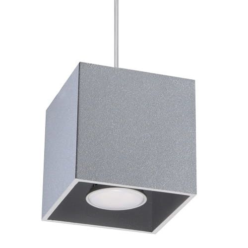 Lampa sufitowa wisząca Sollux Lighting Quad 5191 szara szerokość 10 cm 1xGU10 x 40W 1 szt.