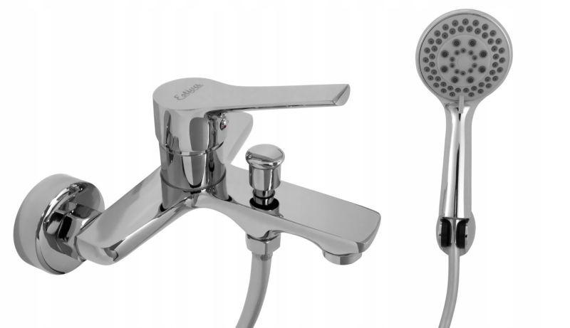 Bateria wannowa ścienna Estiva DESEA Chrome srebrna 1 szt.