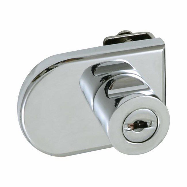 Zamek meblowy gablotowy chrom